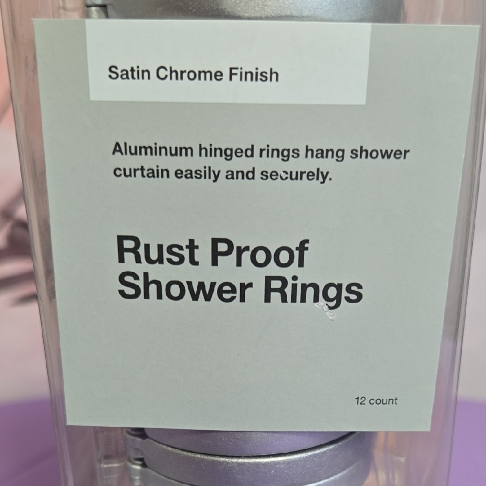 2 Sets Of Satin Chrome Shower Rings - Picture 2 of 5